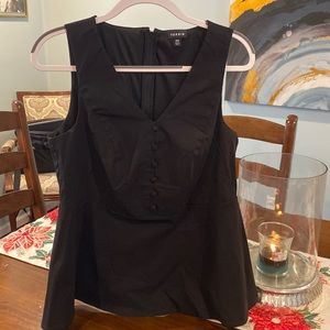 Torrid BLACK BENGALINE PEPLUM TANK